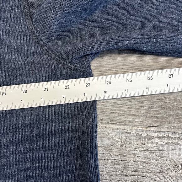 Eddie Bauer Navy‎ Blue Mens TL Quarter Zip Mock Neck Knit Sweater Preppy Office - Picture 8 of 10